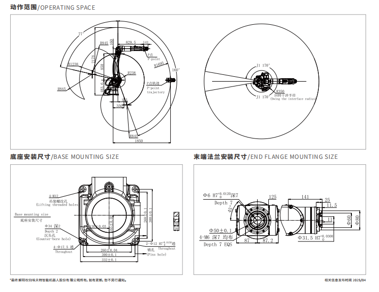 機(jī)器人動(dòng)作范圍